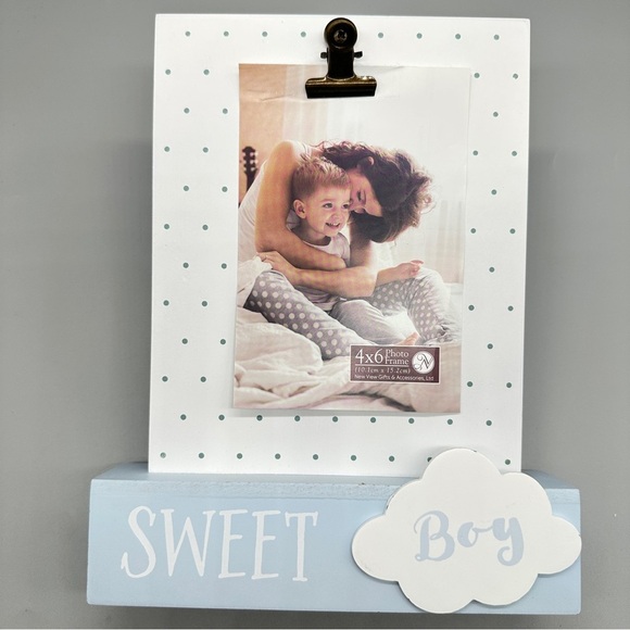 NWT Sweet Boy Photo Frame with Clip Size 4  X 6 - Picture 1 of 2